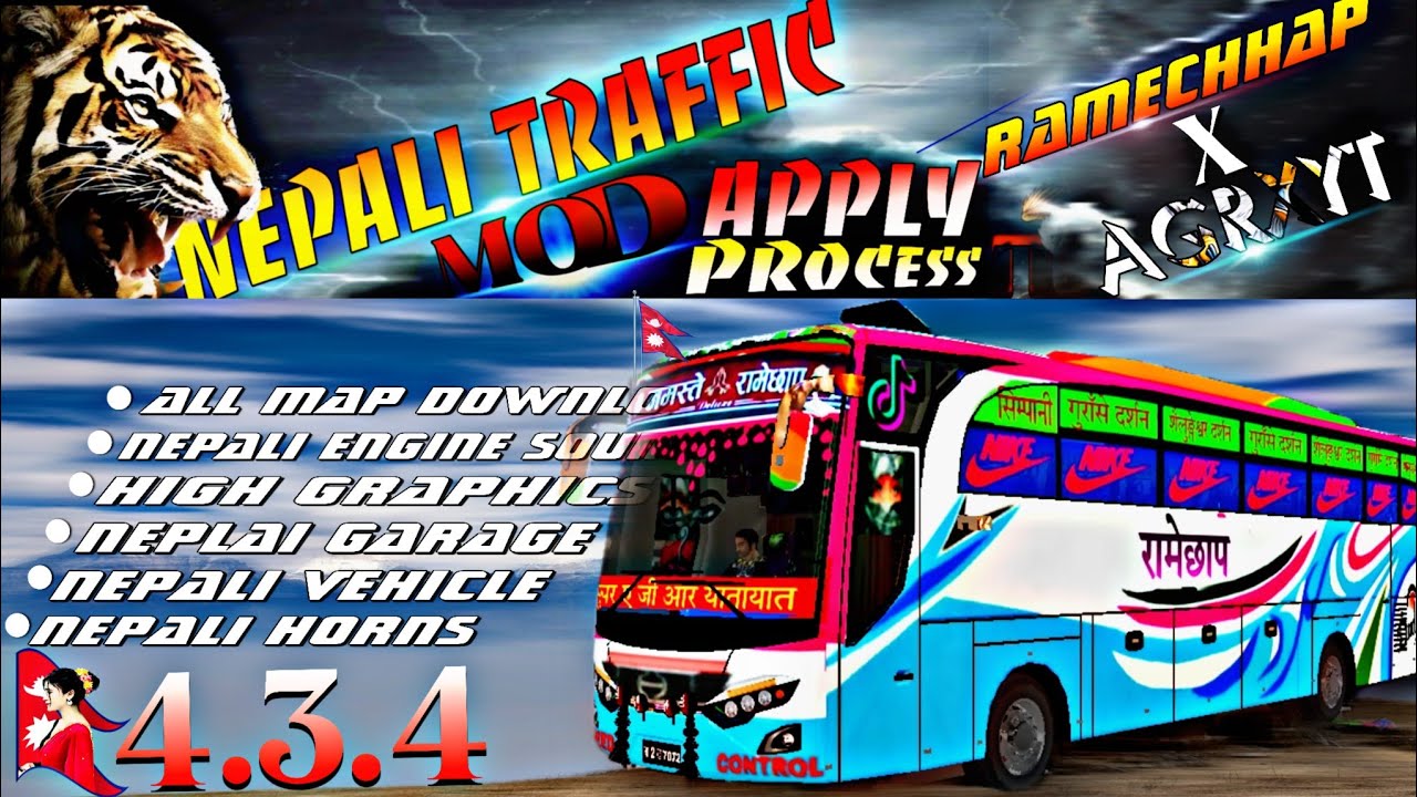 How To Add Nepali Traffic Mod In Bus Simulator Indonesia | New Nepali Traffic Mod V 4.3.4 | AGRXTECH