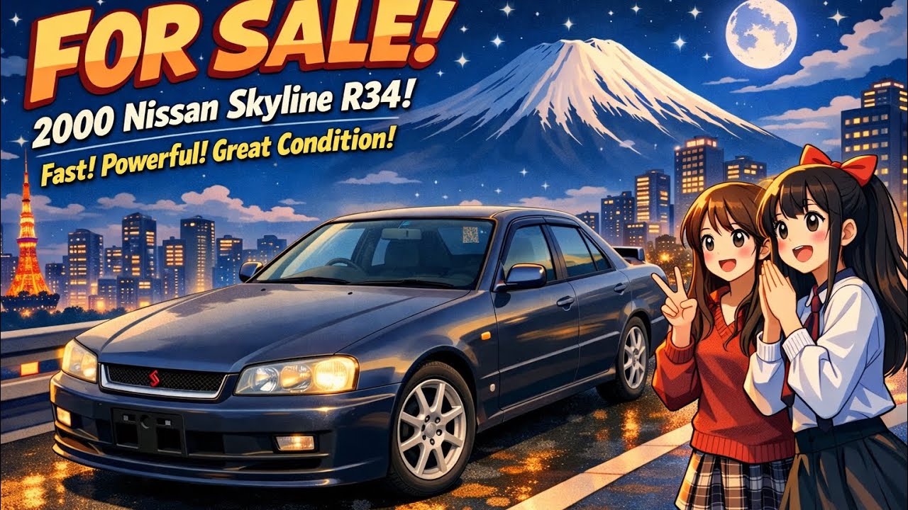 ⚠️FOR SALE⚠️ 2001 Nissan Skyline R34 GTX $9950 shipped to 🇺🇸!