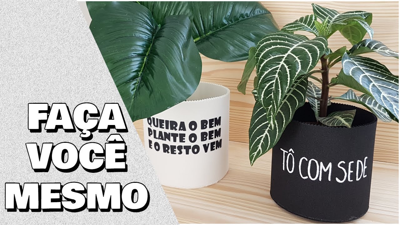 DIY: CACHEPOT PARA PLANTAS, MUITO FÁCIL DE FAZER| Viviane Magalhães