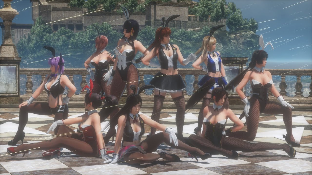 【MMD】DOA バニースーツ９人で威風堂々 sdPBR 4K