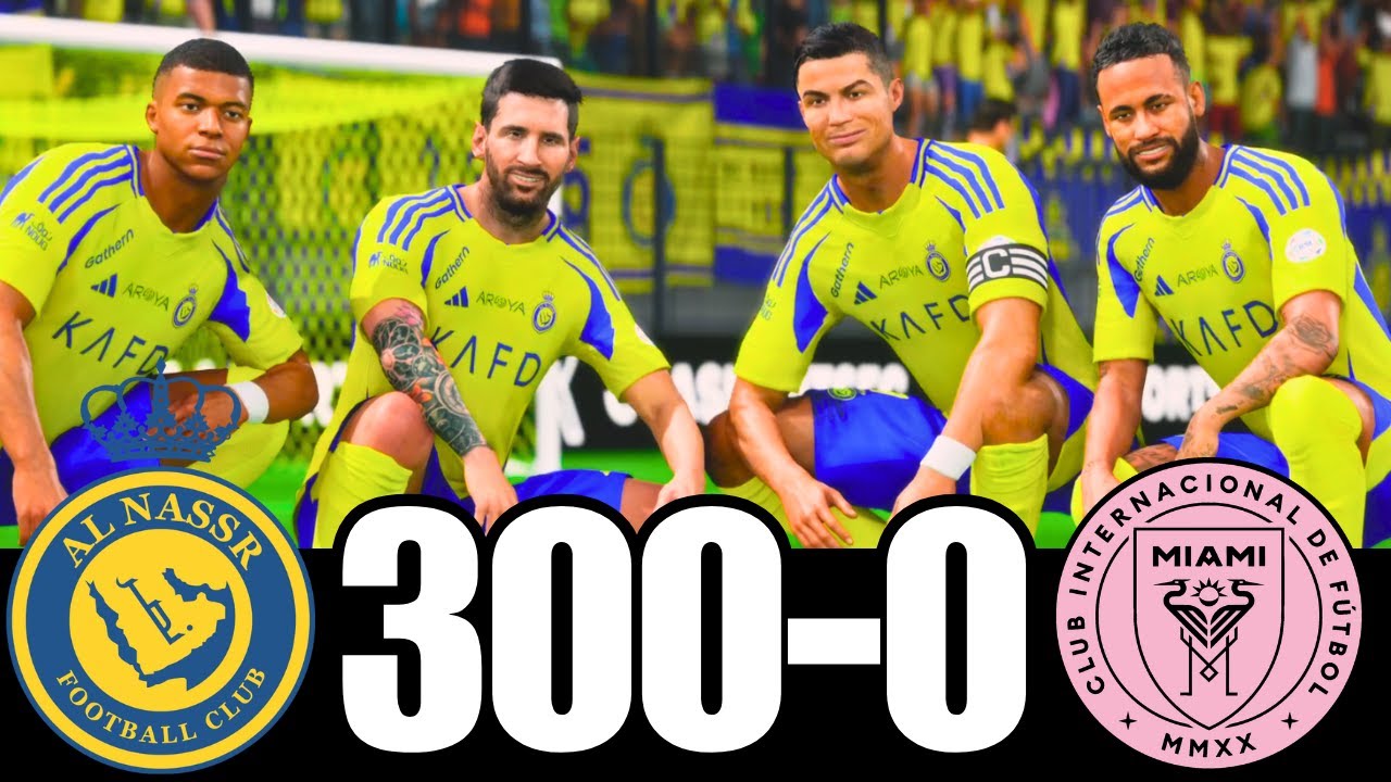 FC 25 -MESSI RONALDO NEYMAR & MBAPPE | ALL STARS | AL NASSR 100-0  INTER MIAMI
