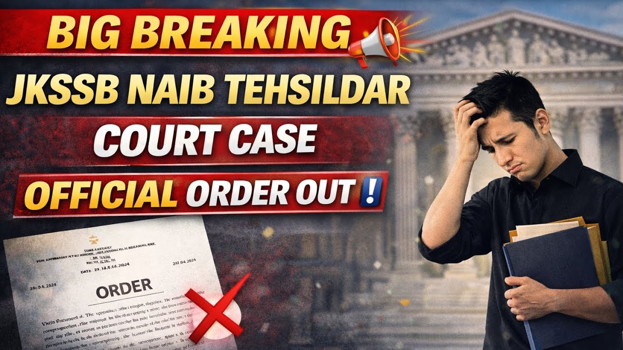 Official: Jkssb Naib Tehsildar official court order out// next hearing? Any interim? #jkssb #naib 