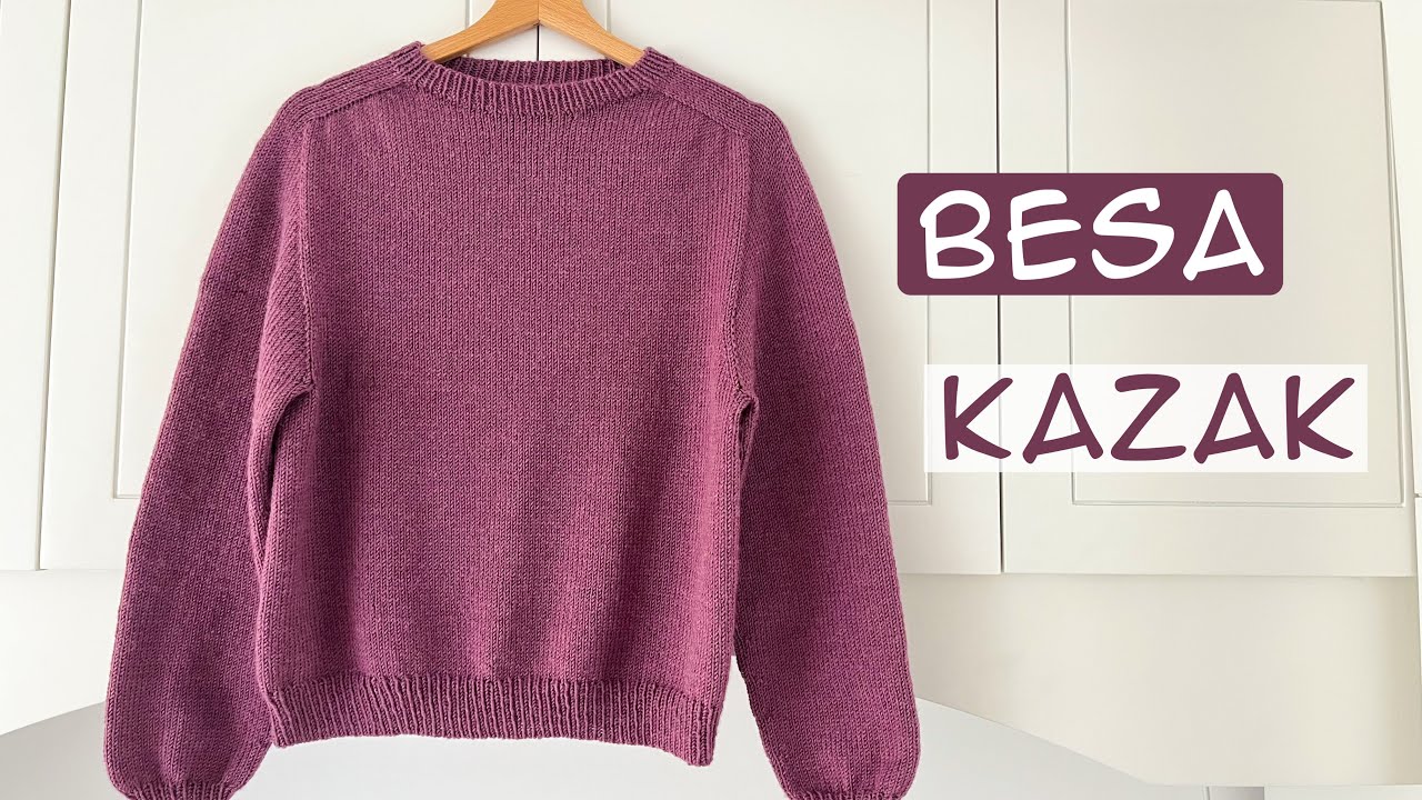 Besa Kazak-2/ Apolet Omuzlu Yakadan Başlanan Dikişsiz Kazak / Top Down Sweater with Saddle Shoulder