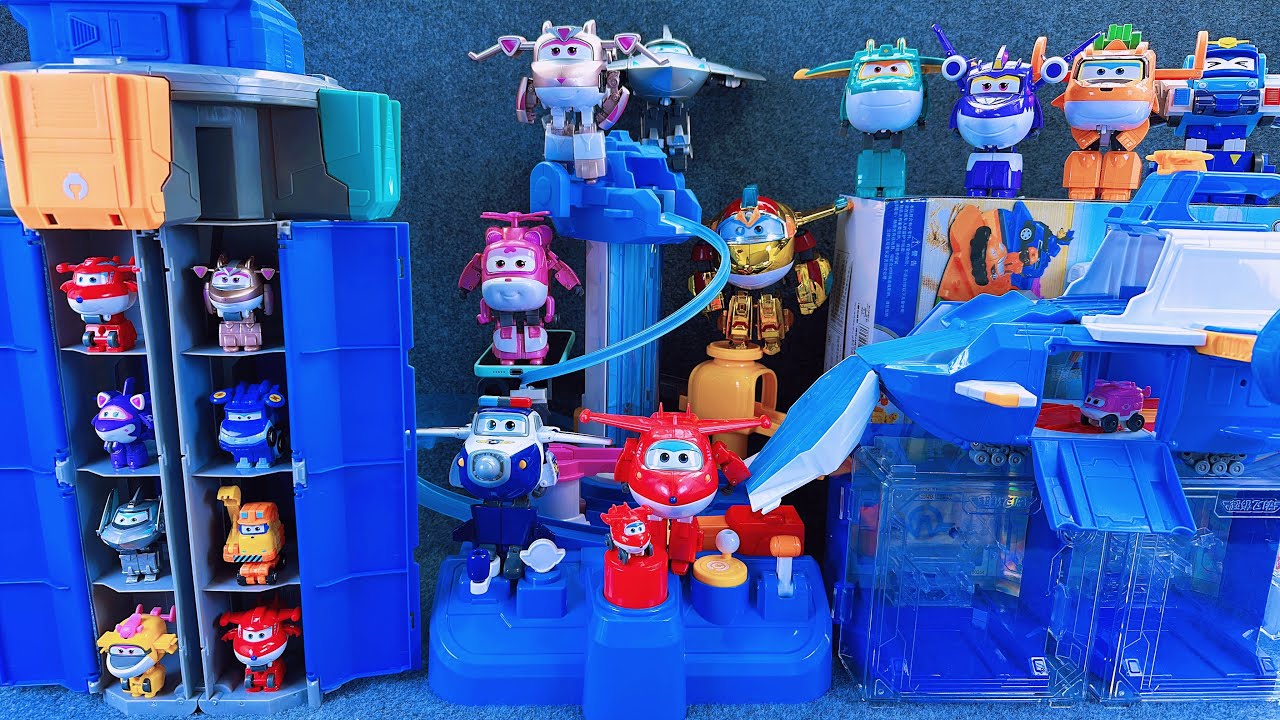27-minutes of satisfying unboxing, cool Super Wings Space Base Set Series ASMR | Review Toys