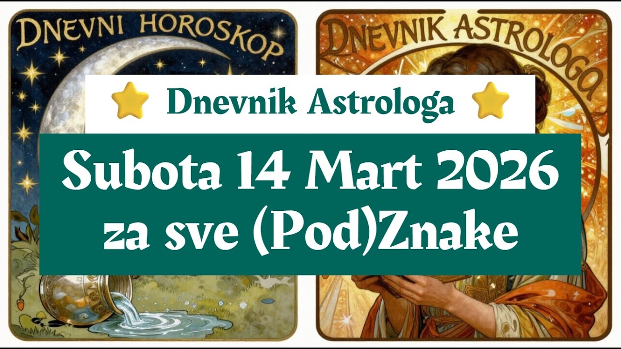 🌱🌿 Dnevnik Astrologa ⭐ Subota 14 Mart 2026 🌿🌱 za sve (Pod)Znake