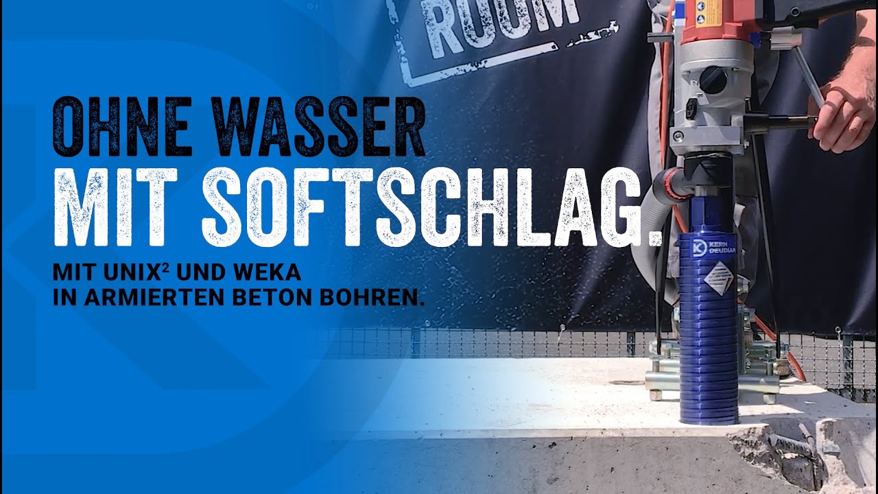 KERN-DEUDIAM | Trockenbohren mit Softschlag | WEKA DKS15 und UNIX2 Trockenbohrkrone
