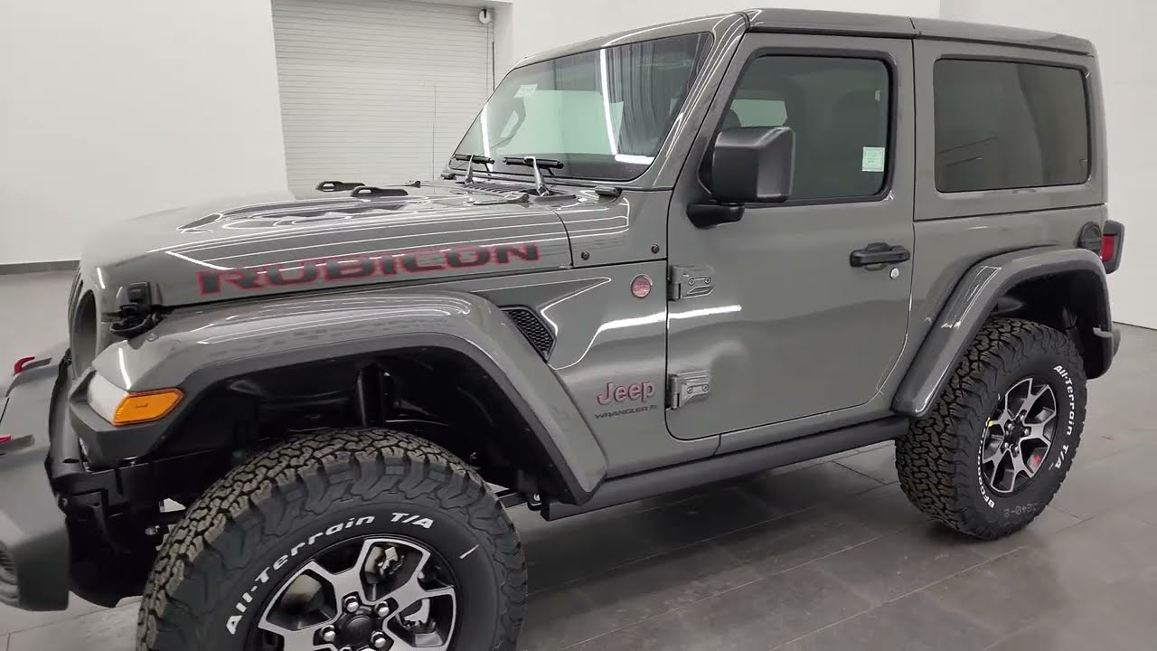 НОВЫЙ JEEP WRANGLER 2023 ГОДА, 2 ДВЕРИ, RUBICON STING GREY, ПРОЗРАЧНЫЙ ЛАКОМ, 4K, ЭКСКУРСИЯ