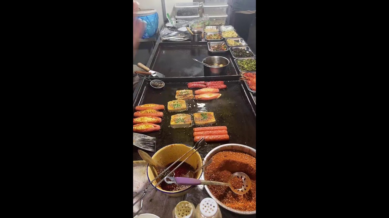 Street Food Livestream | Sausage & Tofu Frying | Static Cam | Natural Night Market Audio