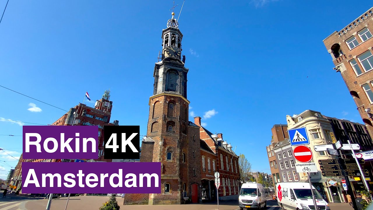 [4K] Amsterdam Travel Tour, Walking on Rokin 2021| The Netherlands🇳🇱| City Ambiance | ASMR | #Walk