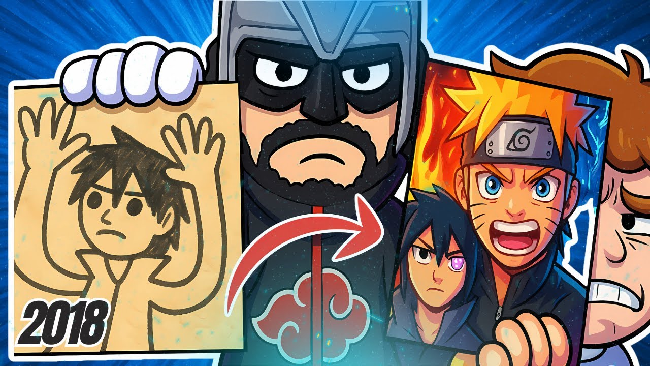 REFAZENDO DESENHOS DA MINHA INFÂNCIA #33 NARUTO & SASUKE