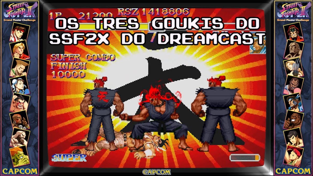 Os três gouki/akuma do  Super Street Fighter II X do Dreamcast!!!