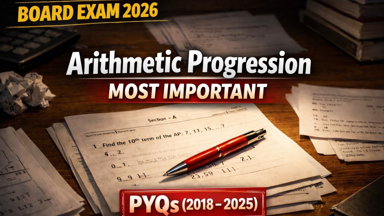 Score 100/100 in AP! 🎯 Class 10 Math Arithmetic Progression Top 20 Repeated PYQs  #boardexam2026
