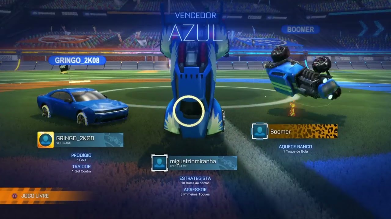 jogando rocket league!