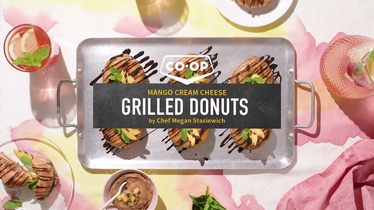 Mango Cream Cheese Grilled Donuts Recipe