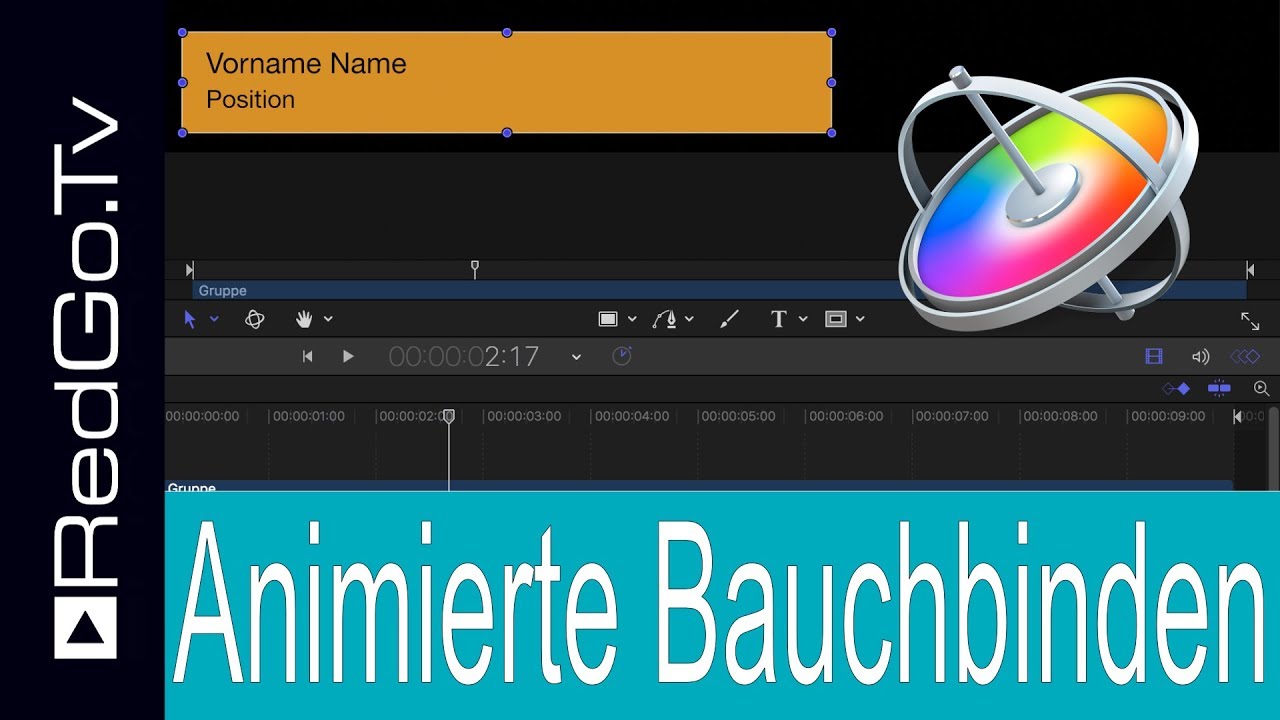 Animierte Bauchbinden in Apple Motion - LOWER THIRD  mit  Fly In Effekt