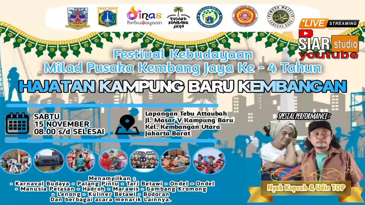 LIVE STREAMING LENONG BETAWI PUSAKA KEMBANG JAYA SABTU,15 NOVEMBER 2025 ( MALAM )
