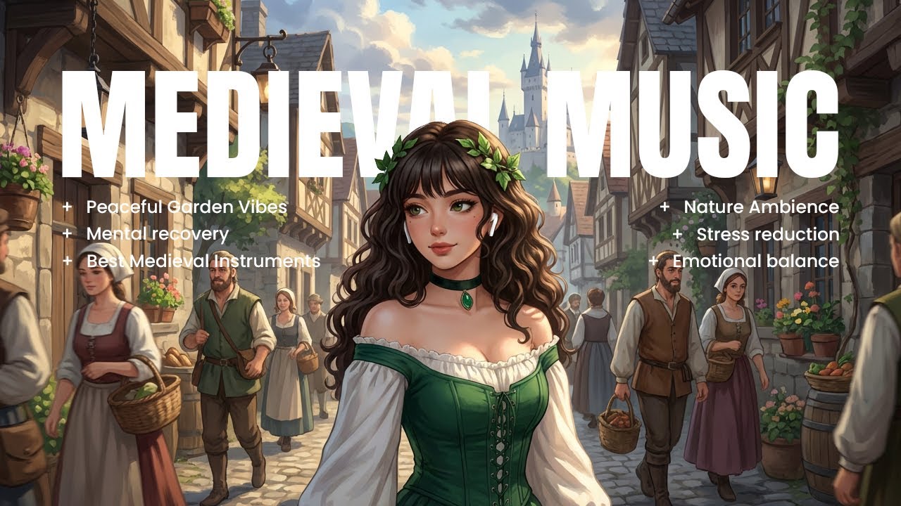Enchanted Medieval Town – Relaxing Medieval Fantasy Music for Study, Work, & Calm