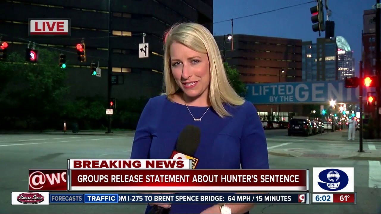 Tracie Hunter supporters gather outside of judge's home