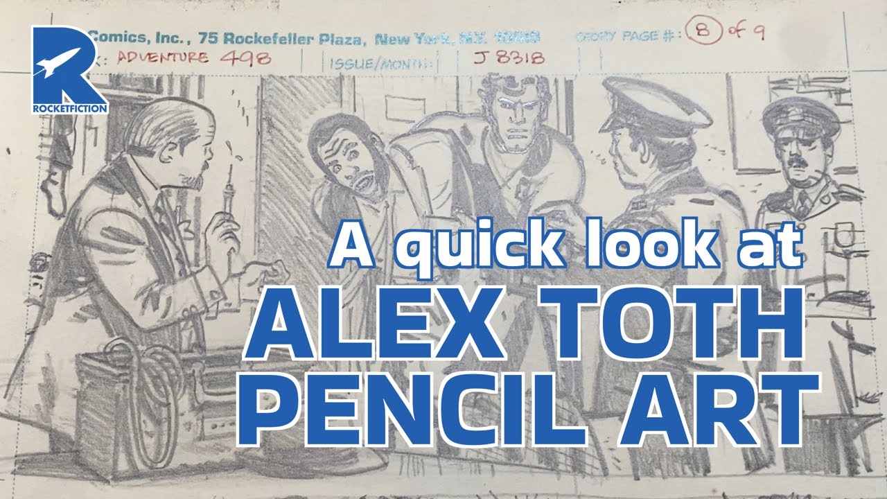 QUICK LOOK at an ALEX TOTH Pencil Page—original comic art chat by #robotdreams artist Paul Rivoche