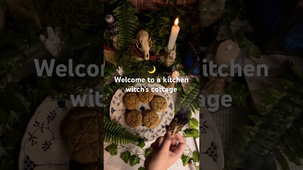 Welcome to a Kitchen Witch&rsquo;s cottage 🌙 #darkcottagecore #kitchenwitch #kitchenmagic #lunacafeart
