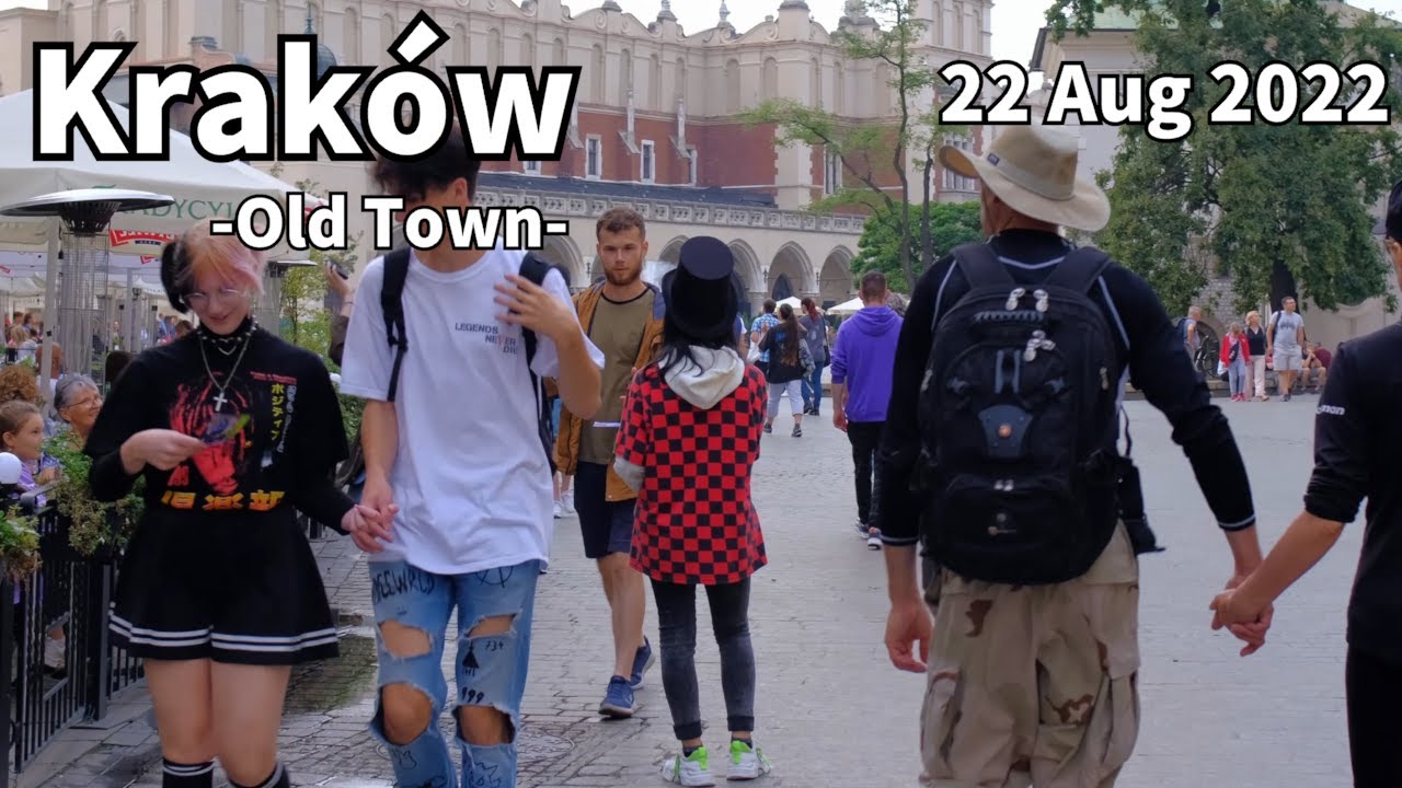 Walk Kraków Wawel castle to Old town in Poland - August 2022 | Walking Tour