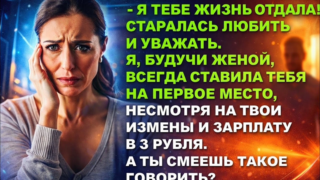 - Я тебе жизнь отдала! Старалась любить и уважать.  А ты смеешь такое говорить?