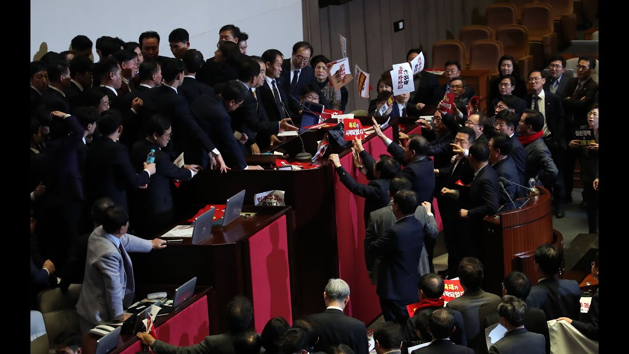 의장석 점거&middot;인간장벽&middot;몸싸움&hellip;동물국회 재현 / 연합뉴스TV (YonhapnewsTV)