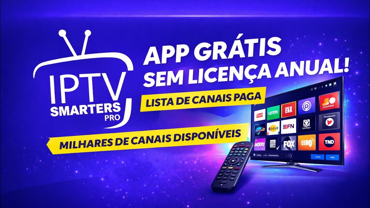 IPTV SMARTERS PRO GRATIS SEM TRAVAMENTOS #xciptv #iptv #smarttv #smarterspro 