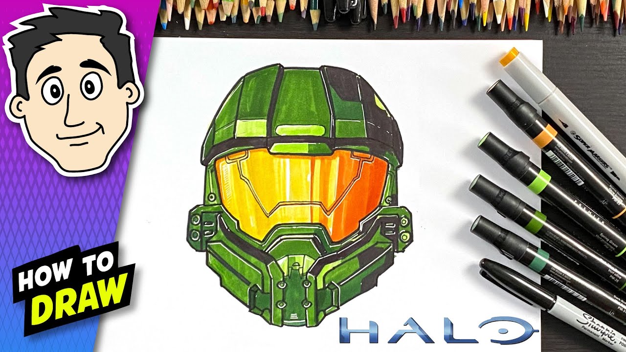 How to Draw HALO Master Chief