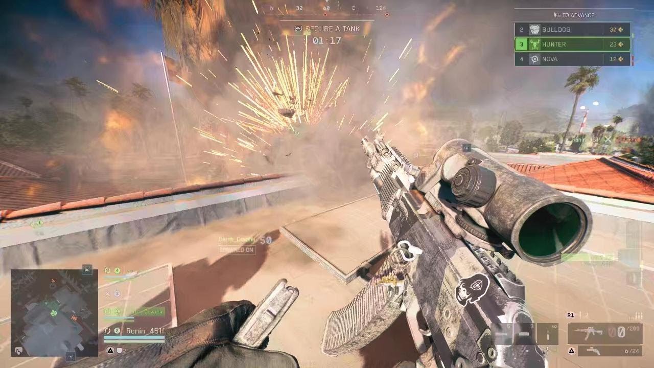 Battlefield 6 Gauntlet Rodeo mode with AK-205