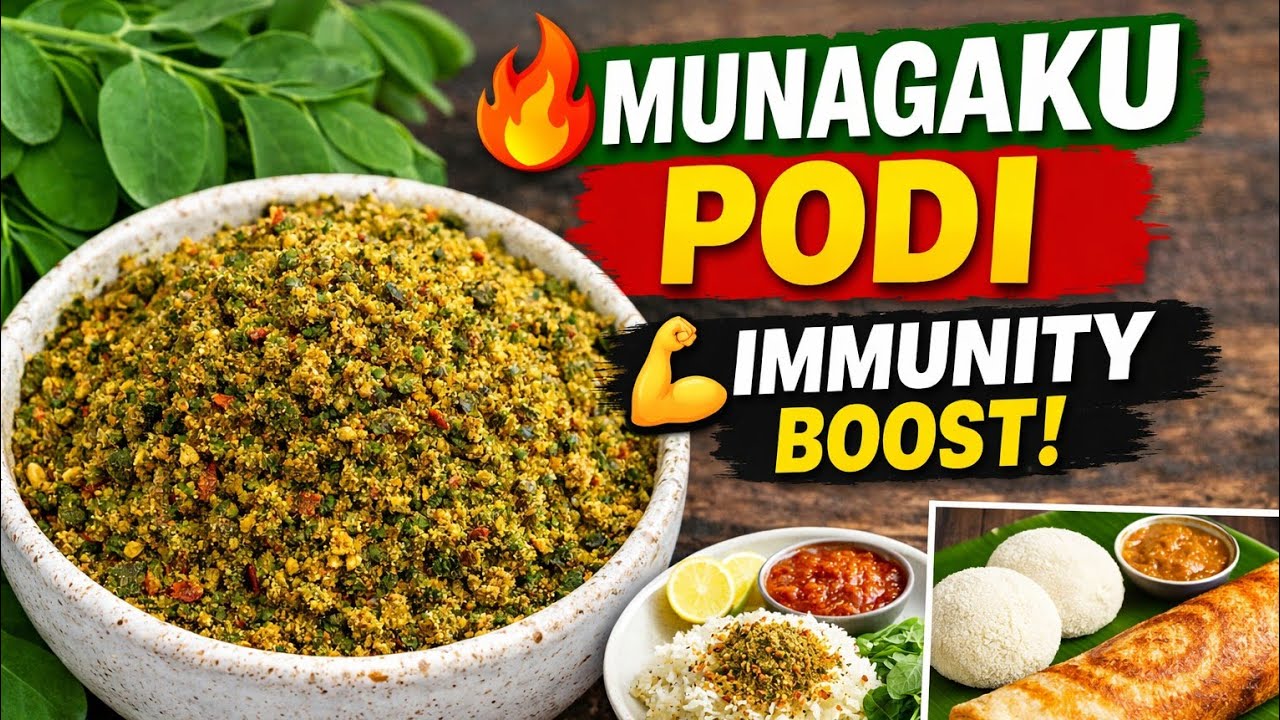 Munagaku Podi Recipe in Telugu 🔥 Immunity Boost Podi | #sowjanya 
