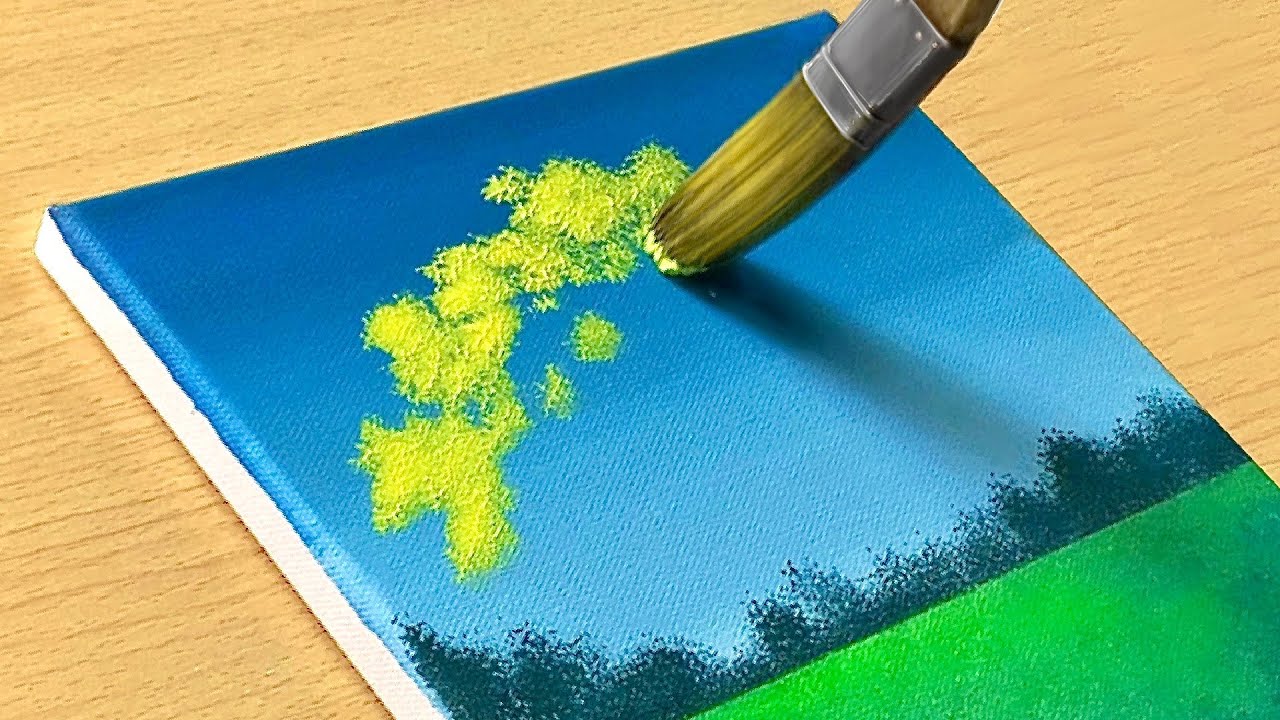 How to draw a Big Tree / Acrylic Painting for Beginners / STEP by STEP #300