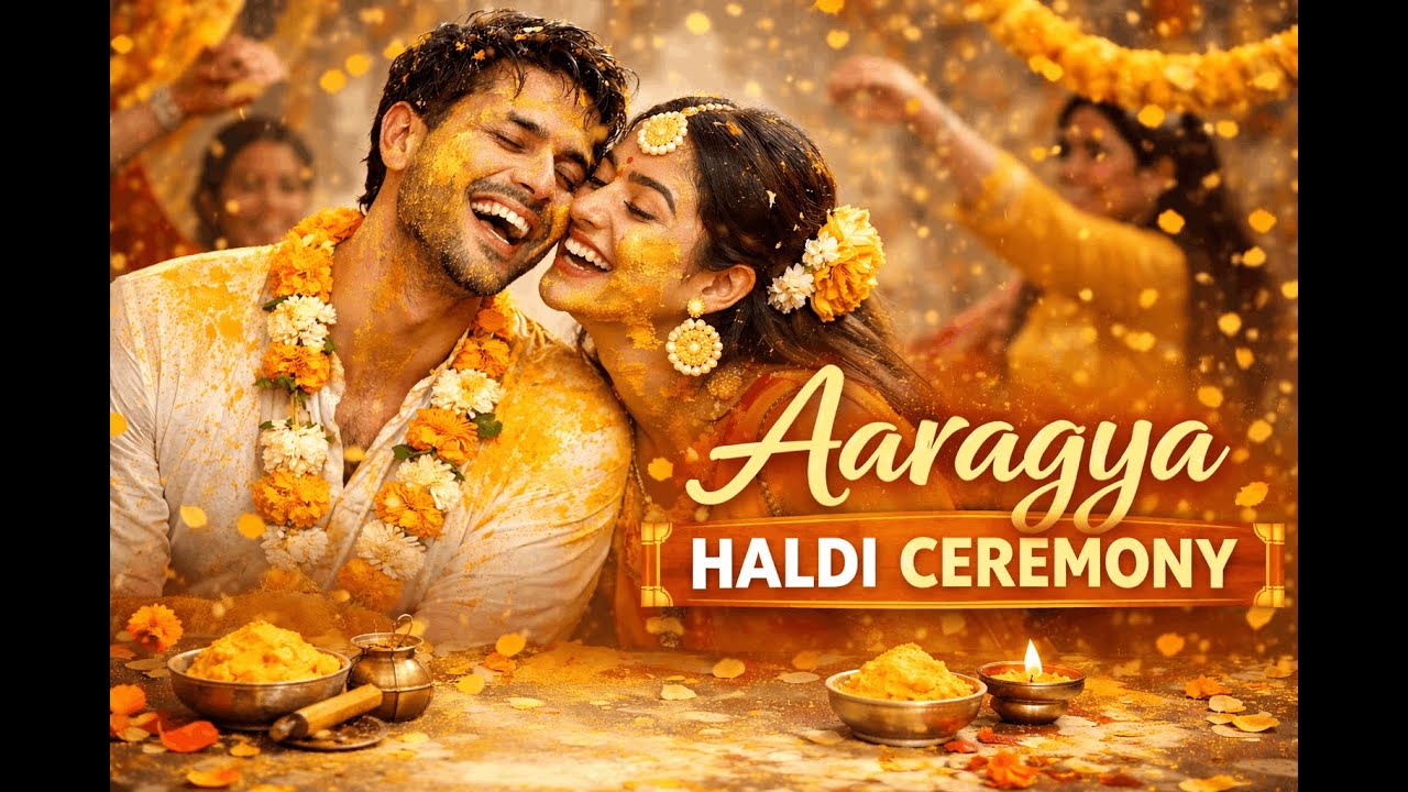 Aaragya Haldi Ceremony | Indian Wedding Haldi Function Highlights | Bride & Groom Celebration