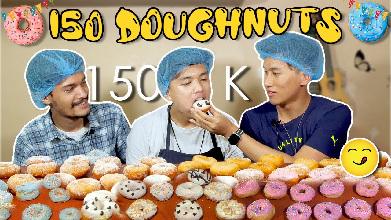 150 Doughnuts 🍩 150K Subscribers !! 🤩 Doughnuts Giveaway 🤤|| New Year 2079 Eve ✨|| Abishek Gurung