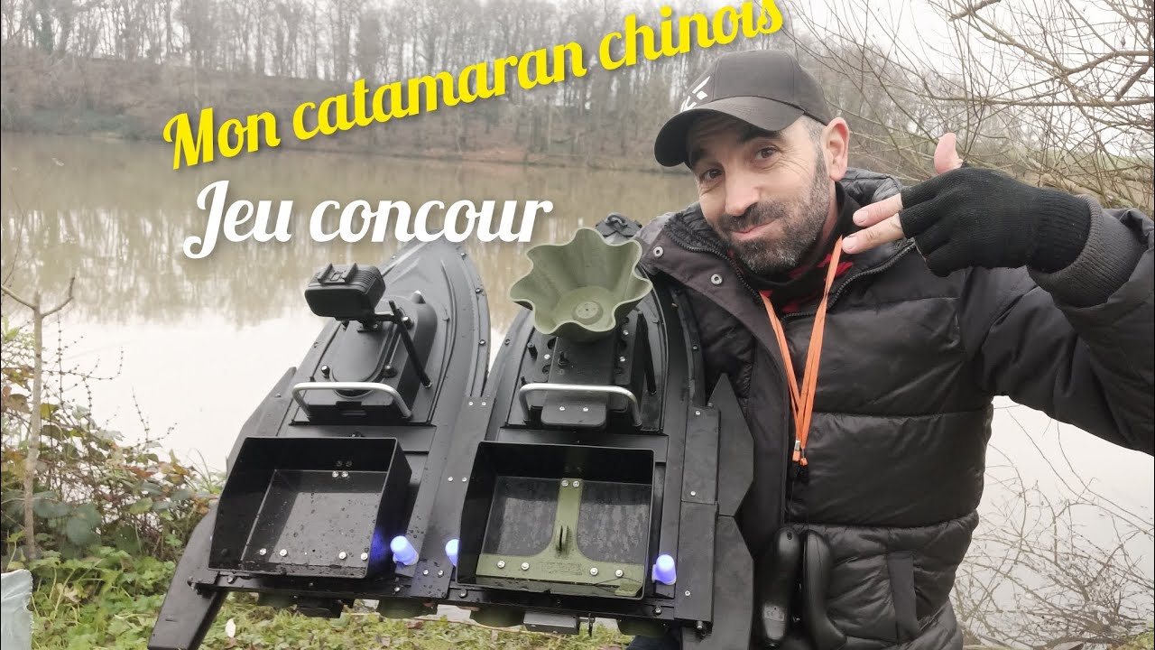 bateau amorceur chinois catamaran 👌💪