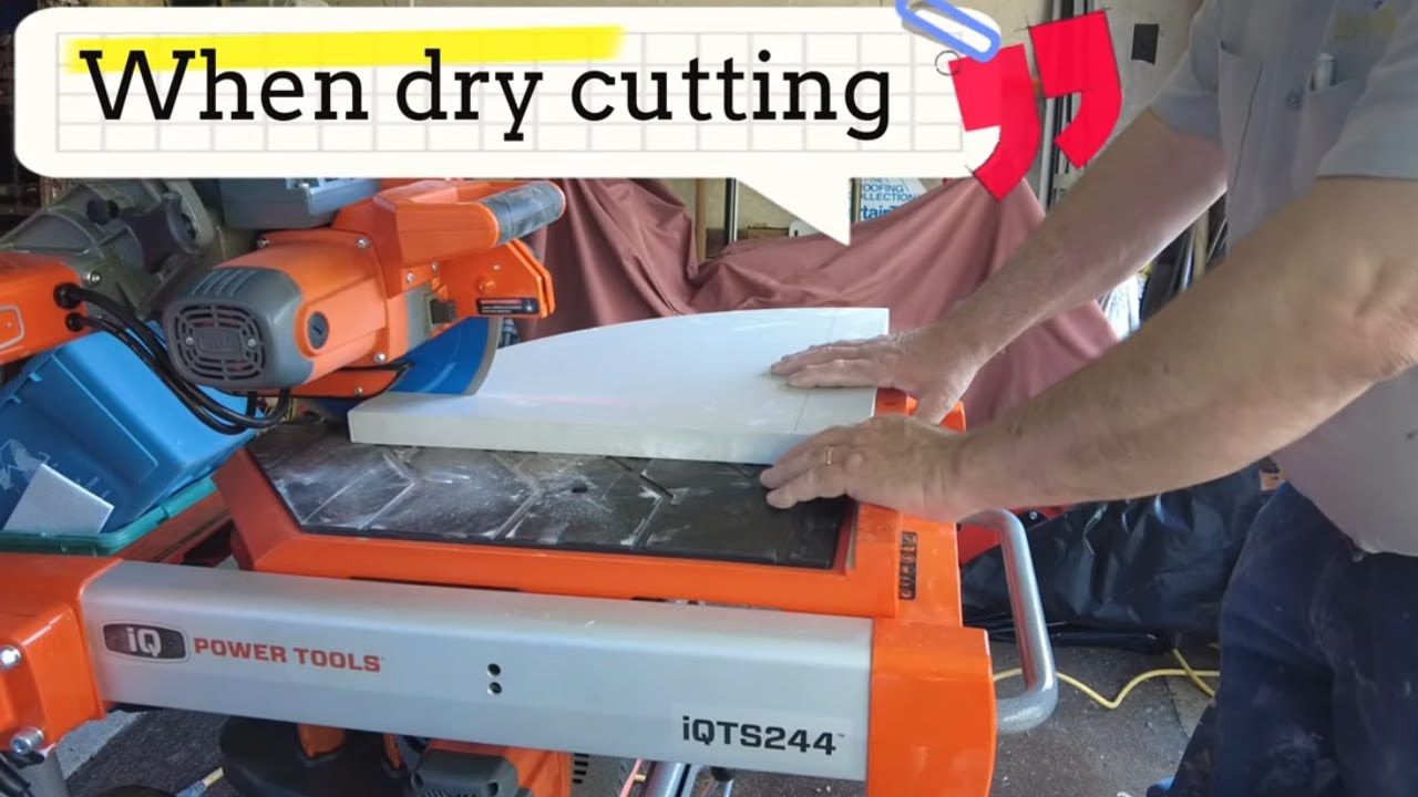 Use the CORRECT Blade. Dry cutting Marble,  IQ TS244 Dry Cut 10