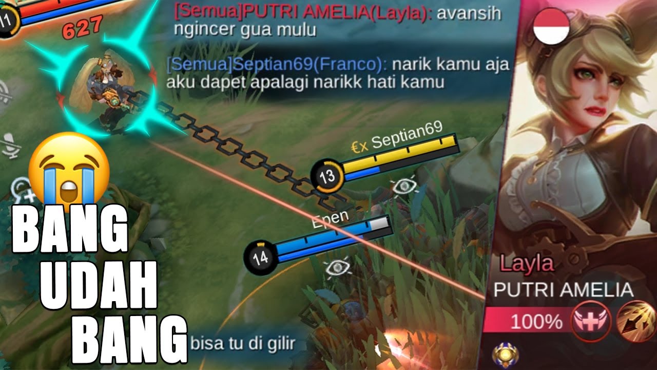 Godain + Lock  Cewe Pake Hero Layla Sampe Kena Mental di Mobile Legends😁