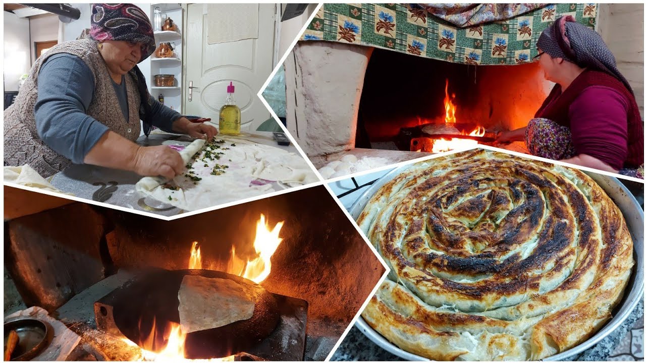 Ispanaklı börek ve Kezban yengem den etli ekmek