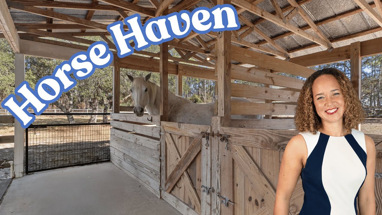 Equestrian retreat home on horse trail for sale in Pine Ridge 2.22 Acres, Barn, Trails
