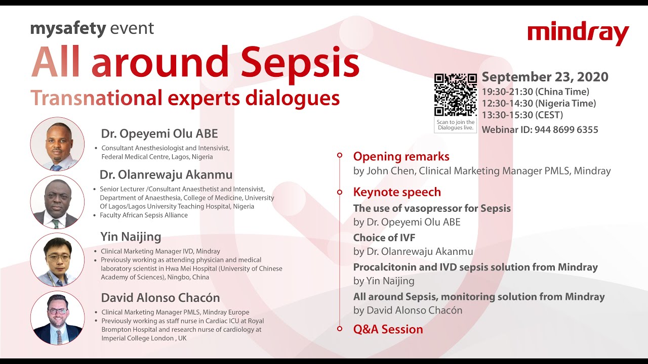 Mindray mysafety event: All around Sepsis Webinar