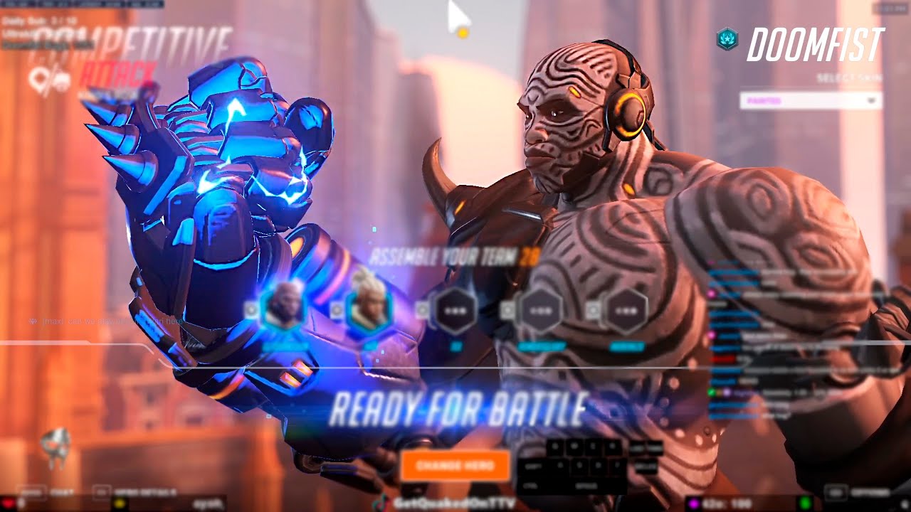 ONE OF THE BEST DOOMFIST IN OW 2 - GETQUAKEDON! OVERWATCH 2 TOP 500 SEASON 12