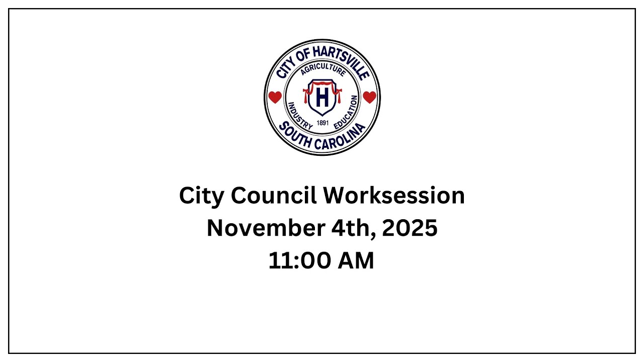 City Of Hartsville Council Worksession 11.4.2025