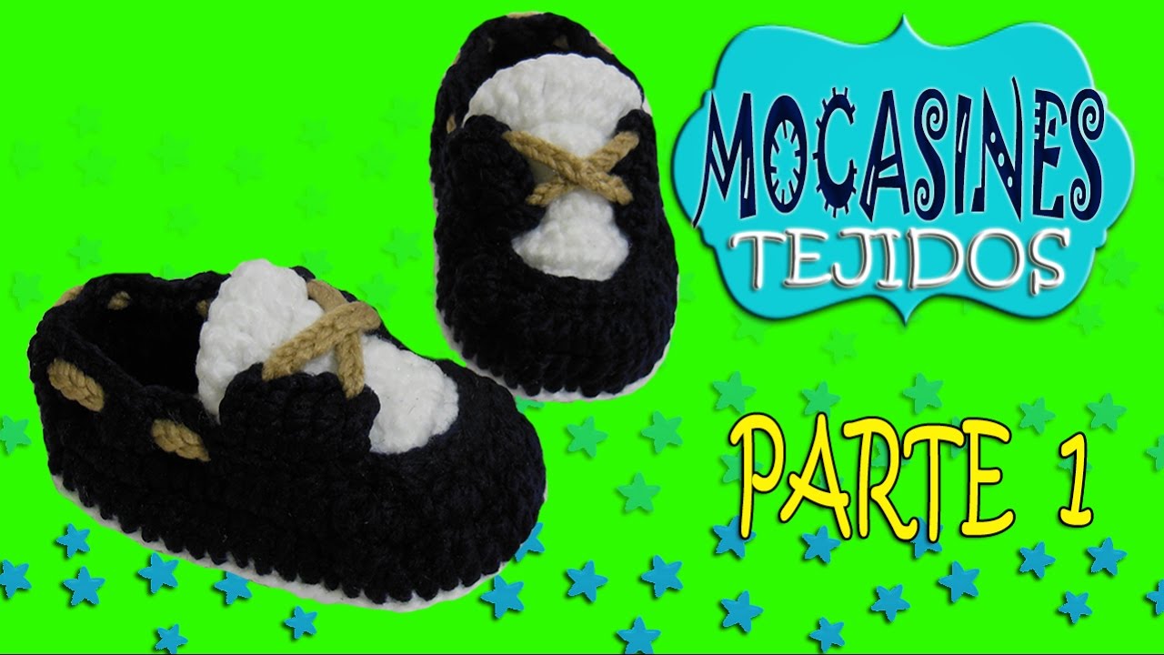 Zapatos mocasines clásicos tejidos a crochet  | parte 1/2