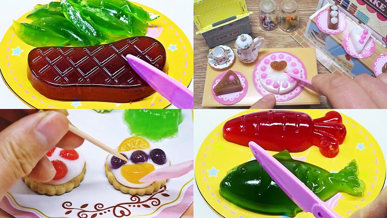 JCT popin cookin compilation gummy cake steak fish and Sweets Party Desserts 포핀쿠킨 케이크 스테이크 생선 디저트