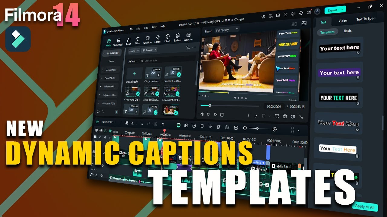 Filmora 14 New and Updated AI Captions | Add Captions in No Time