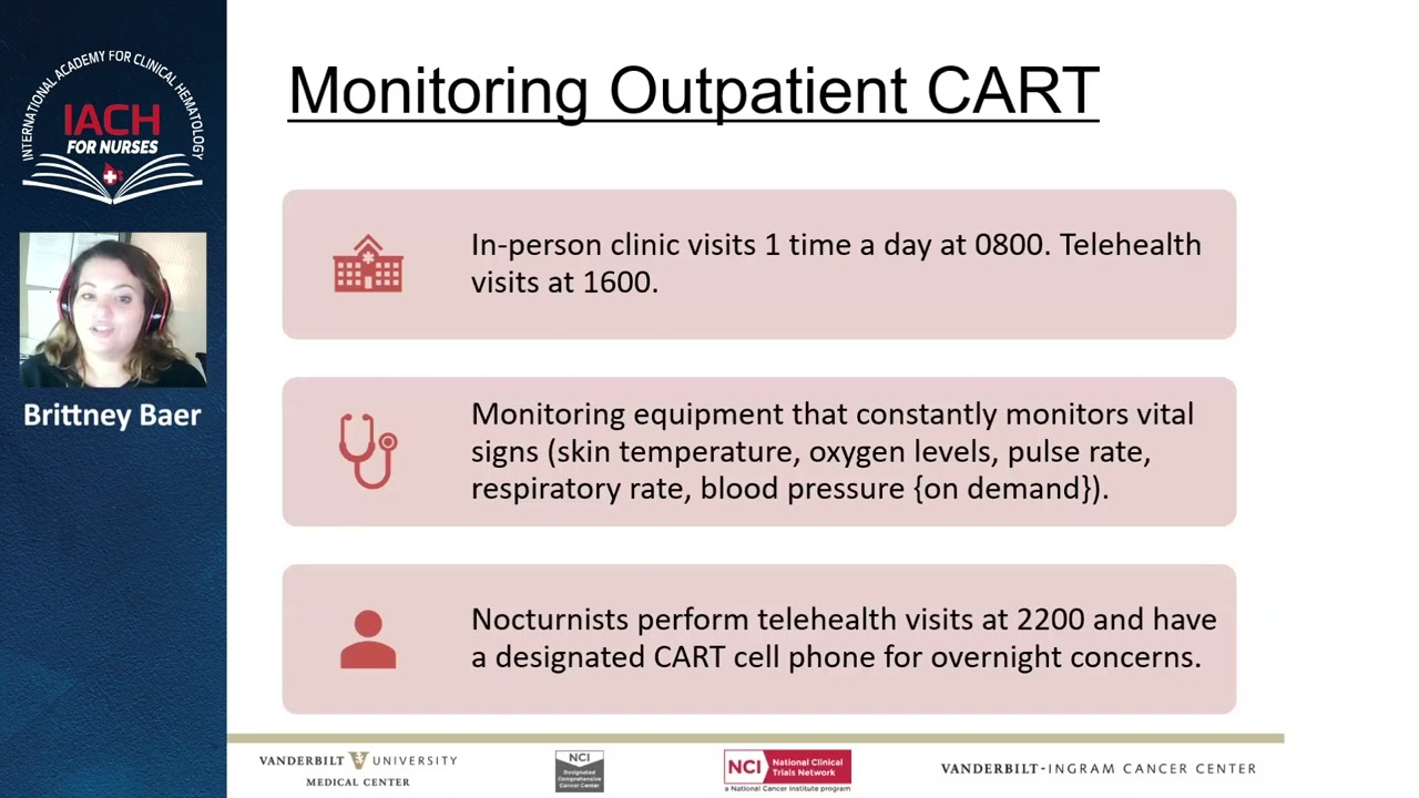 Logistics and patient monitoring of outpatient CAR T program