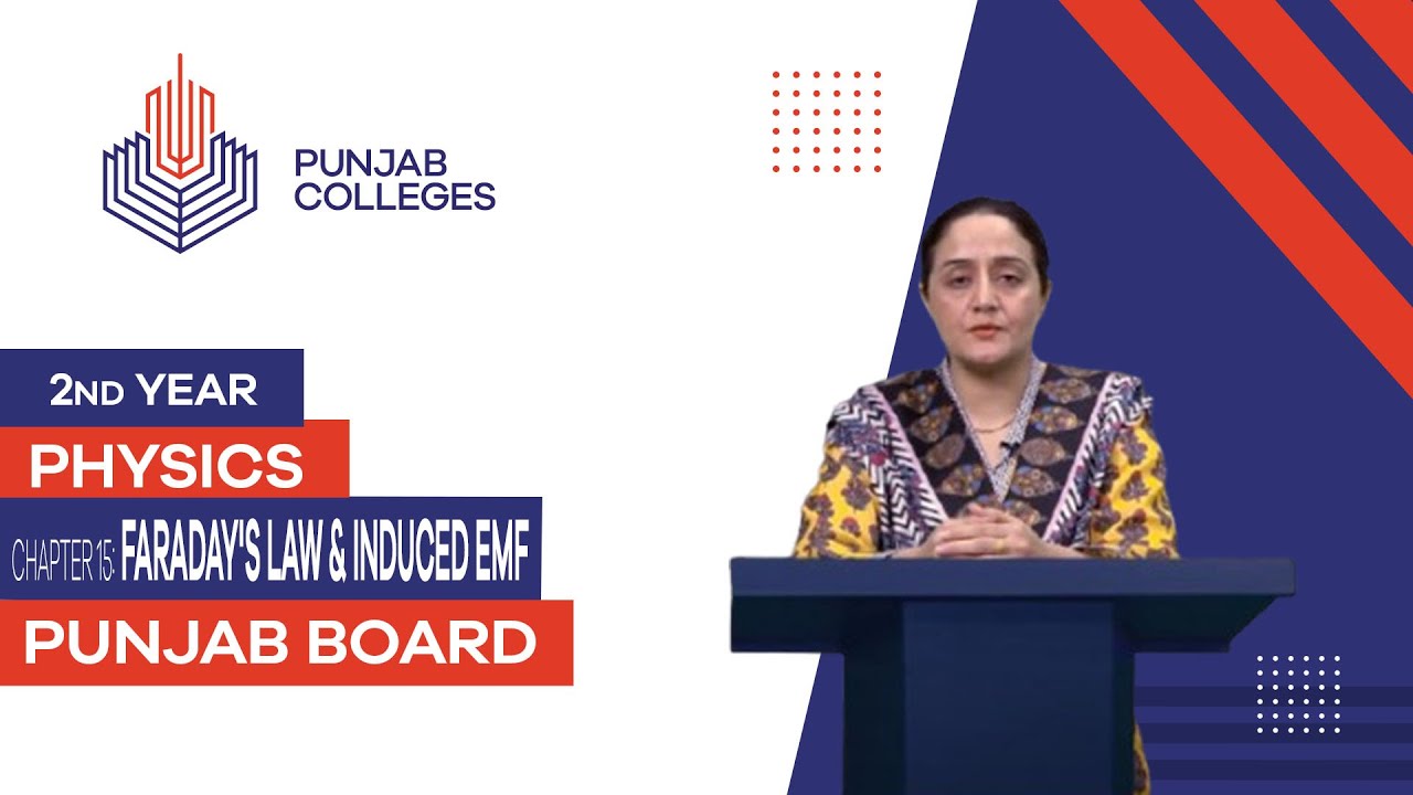PGC Lectures-Inter Part II-Punjab Board-Physics-Chapter 15 - Faraday's Law & Induced EMF