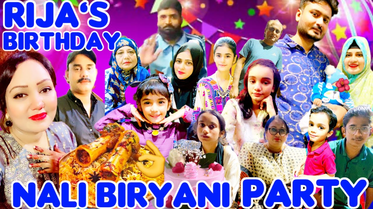 Allah Razi nalli Biryani khai Rija’s Birthday Mein |full enjoy 😊 