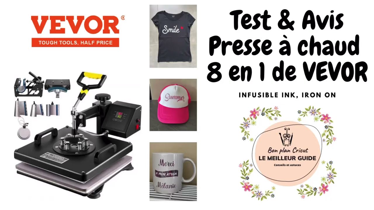 Presse à chaleur 8 en 1 de Vevor - Démonstrations - Test & Avis