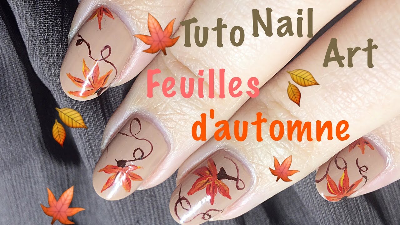 Tuto nail art feuilles d'automne